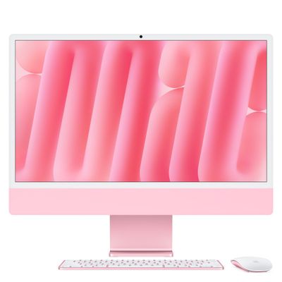 APPLE iMac 4.5K 24" (2024) - M4, 256 GB SSD, Pink, Pink