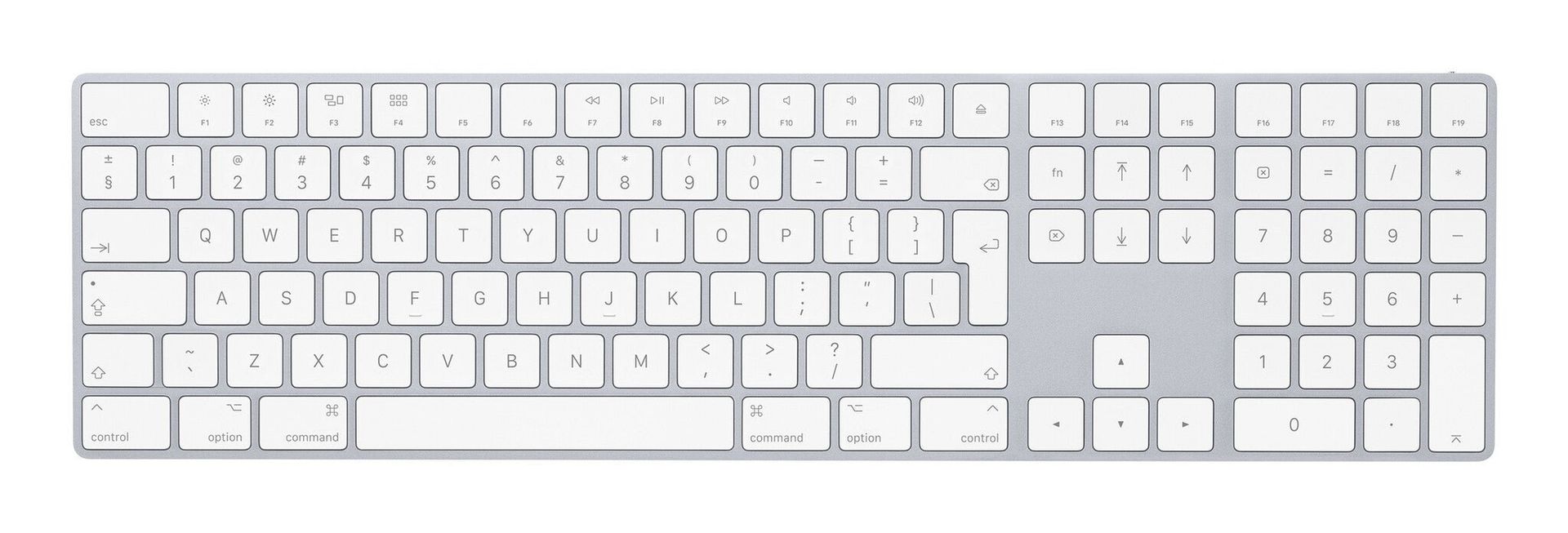 Apple Magic w/ Numeric Keypad keyboard Universal Bluetooth QWERTY Engl - Image 1