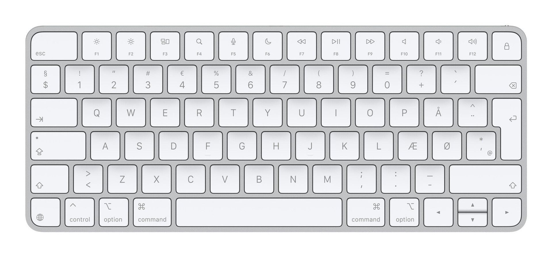 Apple Magic keyboard Universal USB + Bluetooth QZERTY Danish White - Image 1