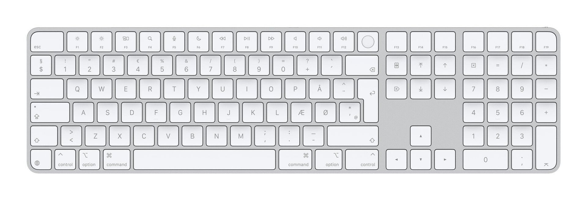 Apple Magic keyboard Universal USB + Bluetooth QWERTY Danish White - Image 1