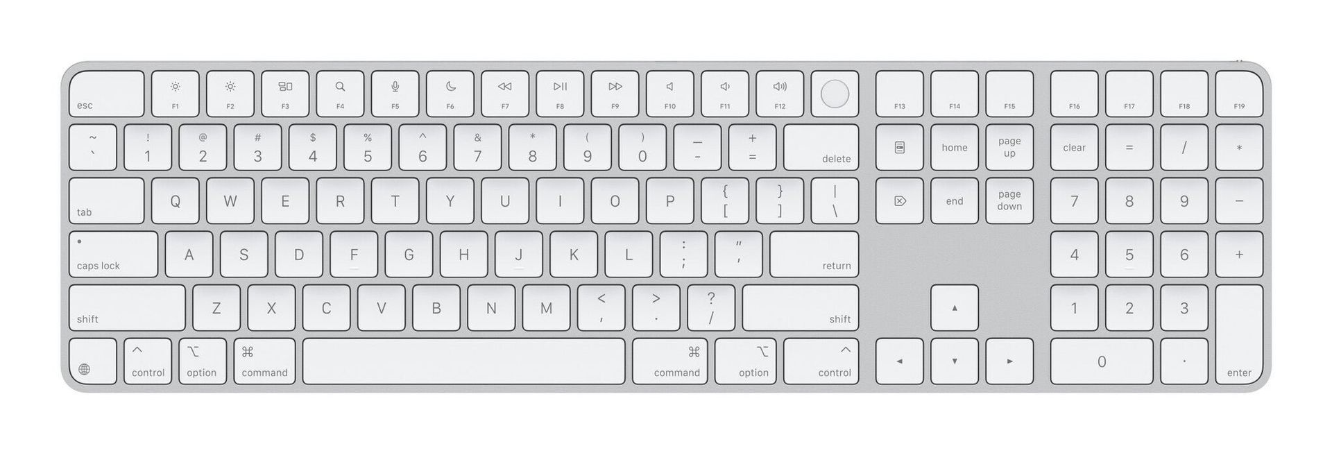 Apple Magic keyboard Universal USB + Bluetooth QWERTY US English White - Image 1