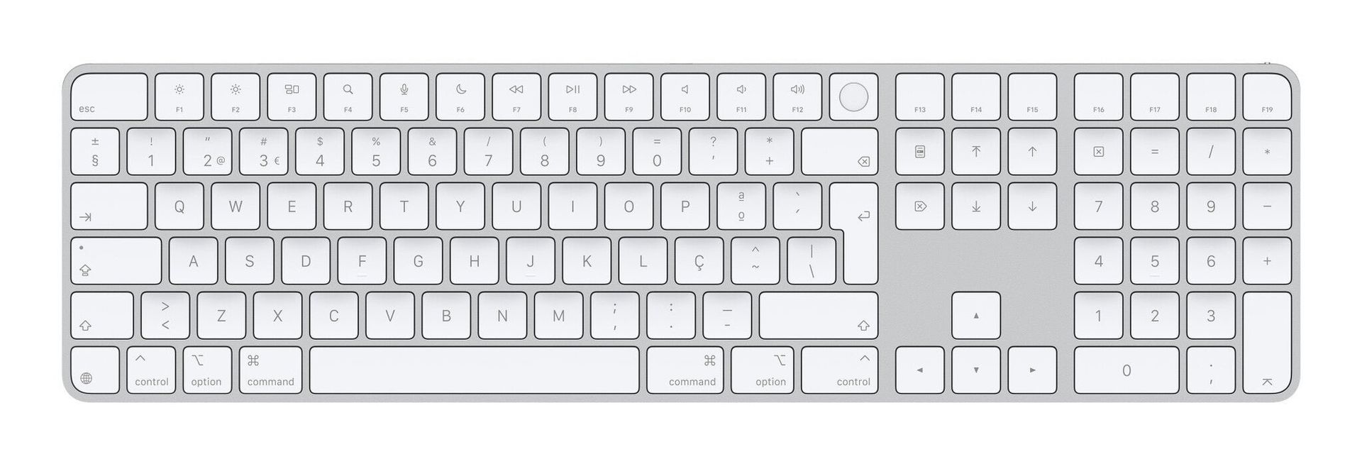 Apple Magic keyboard Universal USB + Bluetooth QWERTY Portuguese White - Image 1