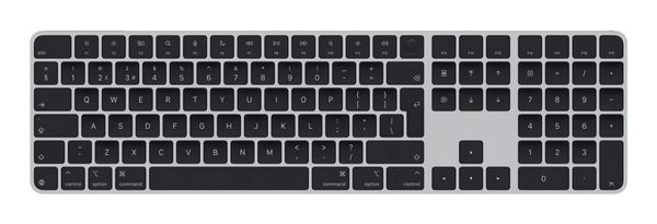 APPLE Magic Wireless Keyboard with Touch ID & Numeric Keypad - Black, Black,Silver/Grey