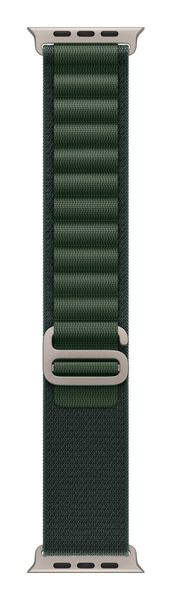 Apple 49mm Dark Green Alpine Loop - Medium - Natural Titanium Finish