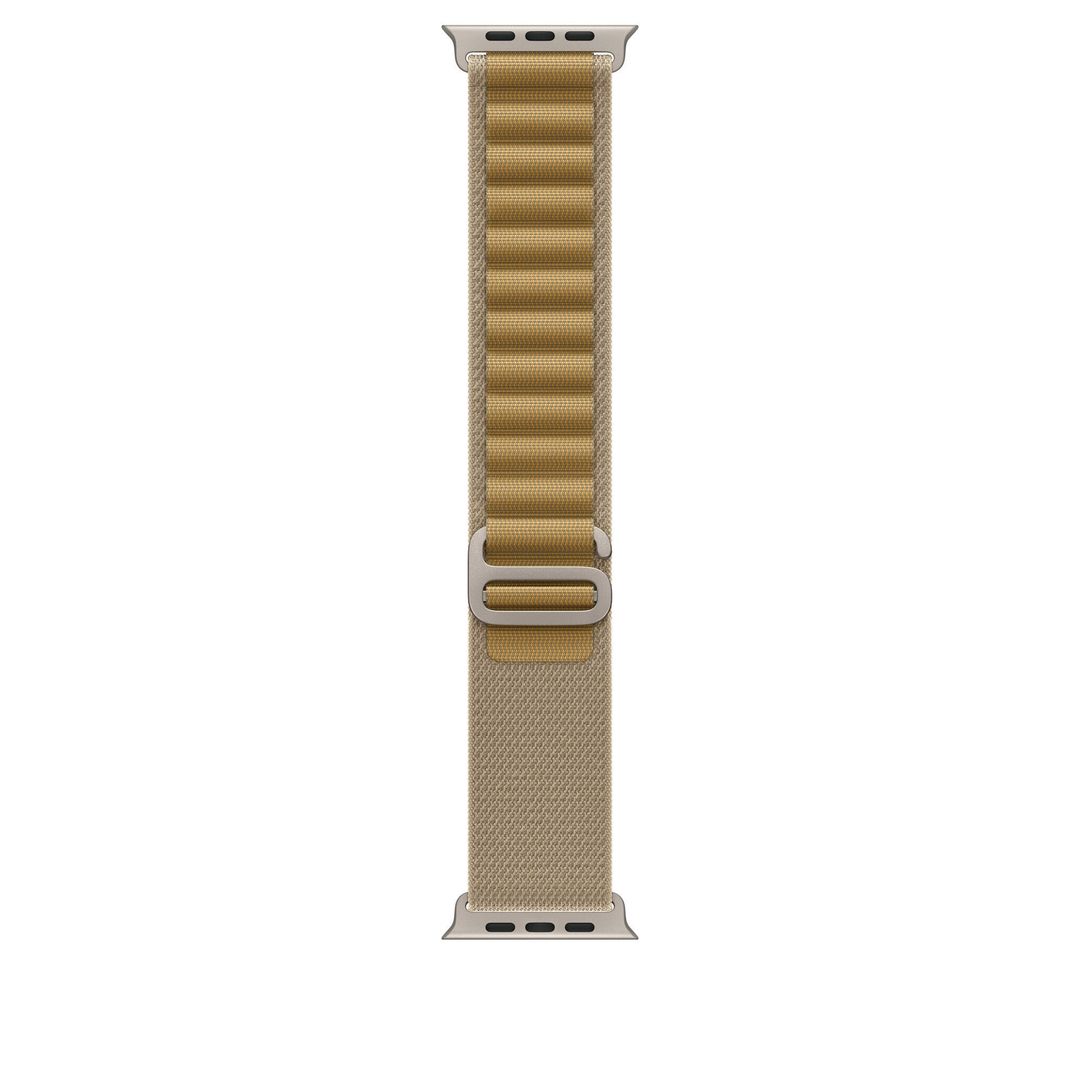 Apple 49mm Tan Alpine Loop - Medium - Natural Titanium Finish - Image 1