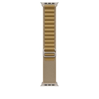 Apple 49mm Tan Alpine Loop - Medium - Natural Titanium Finish