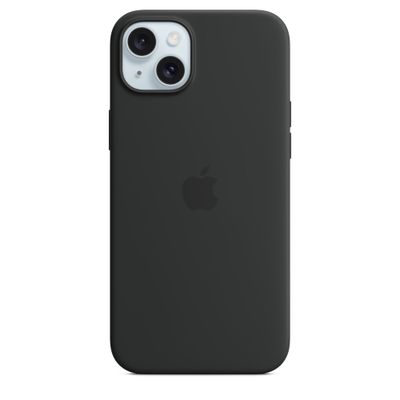 APPLE iPhone 15 Plus Silicone Case with MagSafe - Black, Black
