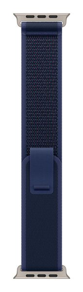 Apple 49mm Blue Trail Loop - M/L - Natural Titanium Finish