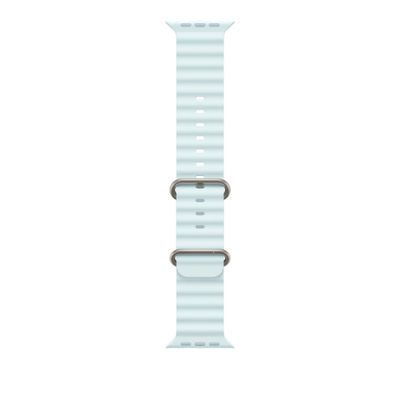 Apple 49mm Ice Blue Ocean Band - Natural Titanium Finish