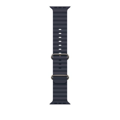 Apple 49mm Navy Ocean Band - Natural Titanium Finish