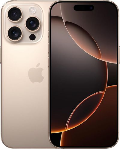 APPLE iPhone 16 Pro - 128 GB, Desert Titanium, Gold