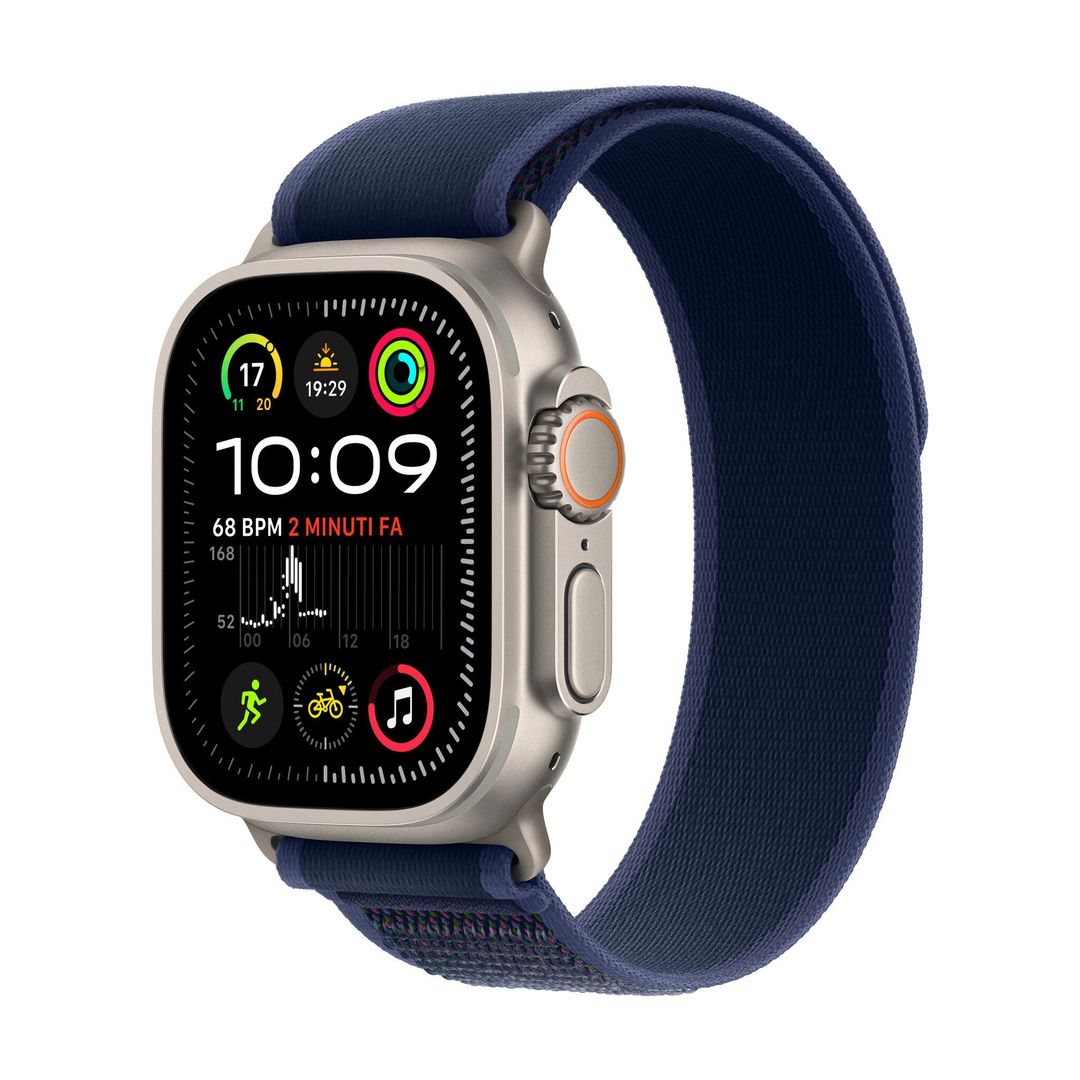 Apple Watch Ultra 2 GPS + Cellular 49mm Natural Titanium Case with Blu - Image 1