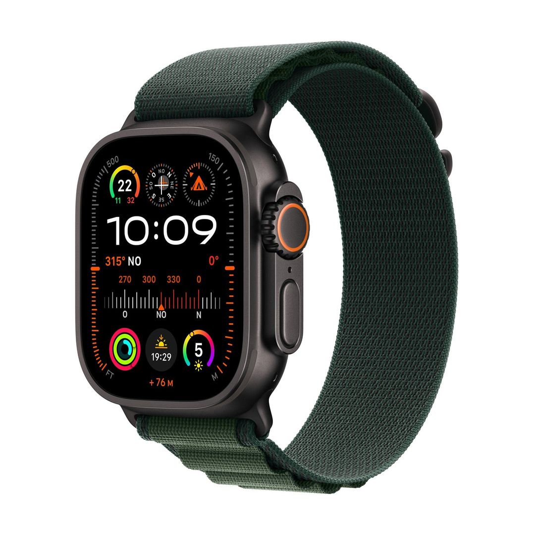 Apple Watch Ultra 2 GPS + Cellular 49mm Black Titanium Case with Dark - Image 1