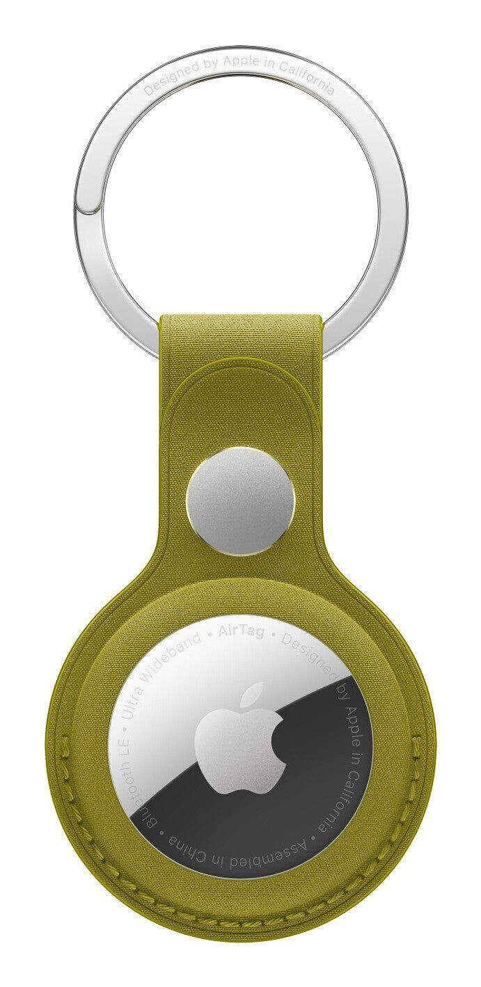 Apple AirTag FineWoven Key Ring - Chartreuse - Image 1