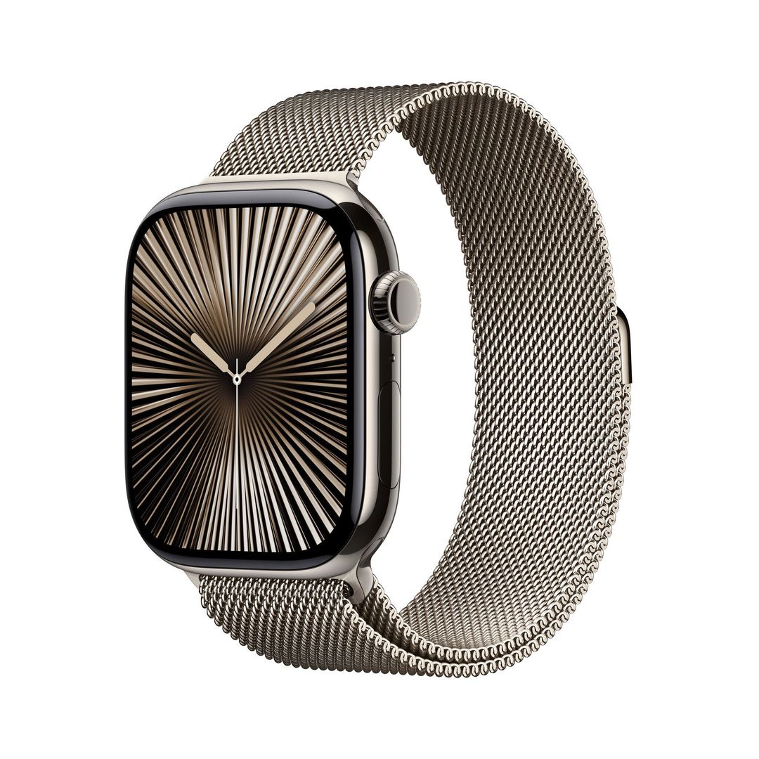 Apple Watch Series 10 GPS + Cellular 46mm Natural Titanium Case with N - Image 1