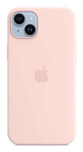 Apple iPhone 14 Plus Silicone Case with MagSafe - Chalk Pink