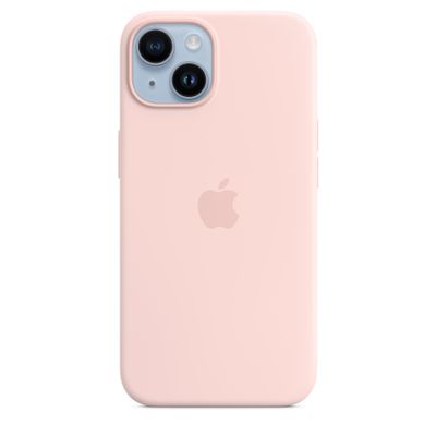 Apple iPhone 14 Silicone Case with MagSafe - Chalk Pink - Thumbnail 2