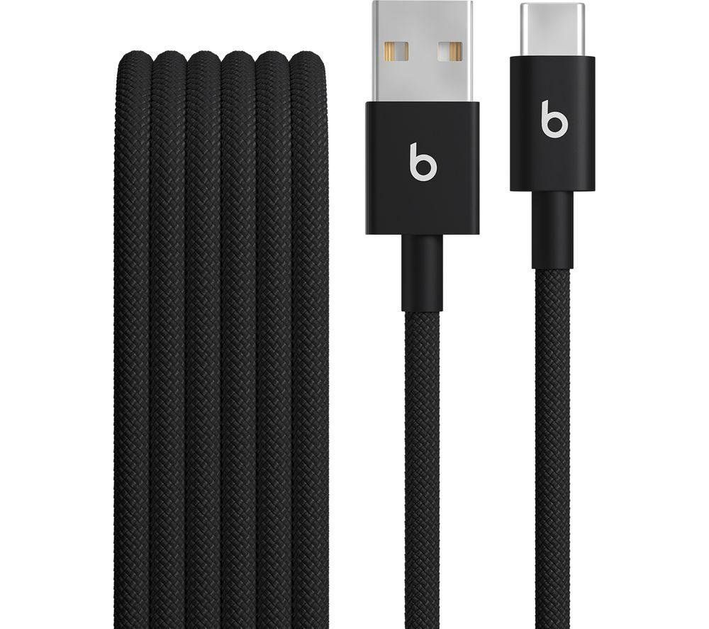BEATS USB-A to USB-C Woven Cable - 1.5 m, Bolt Black, Black - Image 1