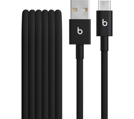 BEATS USB-A to USB-C Woven Cable - 1.5 m, Bolt Black, Black