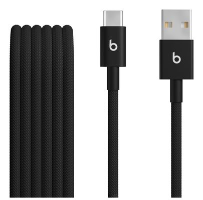 BEATS Woven USB-A to Type-C Cable - 1.5 m, Bolt Black, Pack of 2, Black - Thumbnail 2