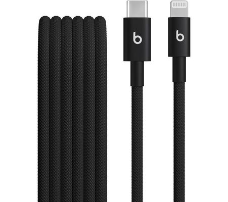 BEATS USB-C to Lightning Woven Cable - 1.5 m, Bolt Black, Black