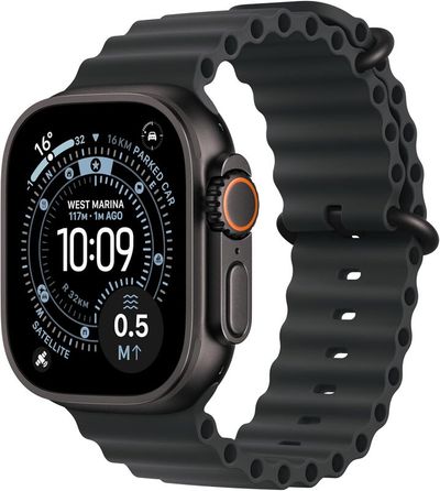 APPLE Watch Ultra 3 Cellular - 49 mm Black Titanium Case with Black Ocean Band, Black