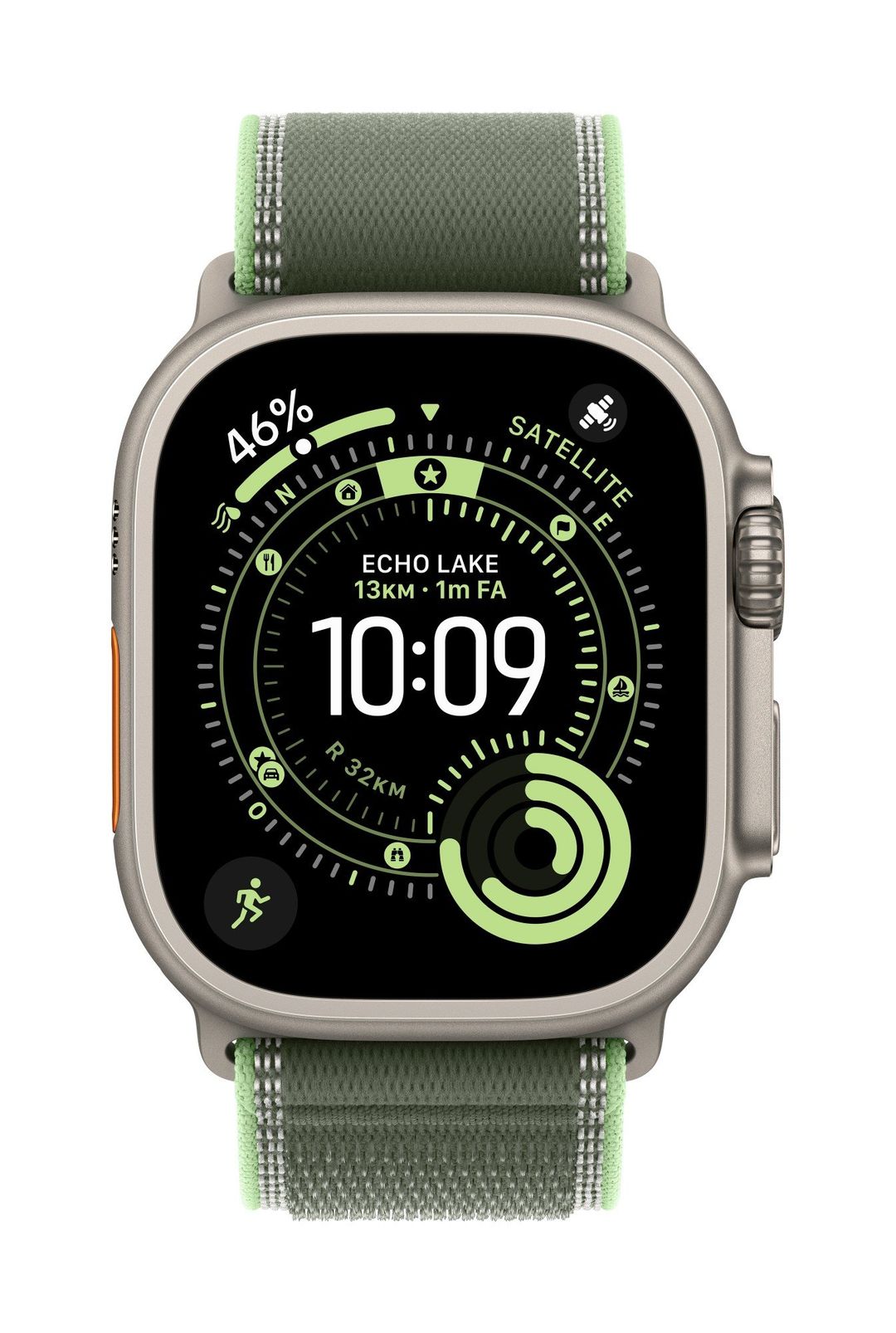 Apple MFT54ZM/A Smart Wearable Accessories Band Green Titanium, Polyester, Spandex, Nylon - Image 1