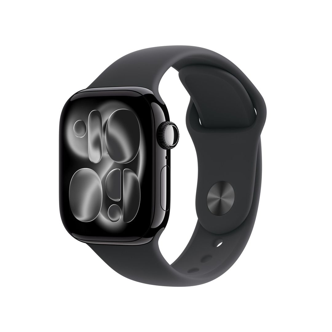 Apple Watch Series 11 GPS 42mm Jet Black Aluminium Case with Black Spo - Image 1
