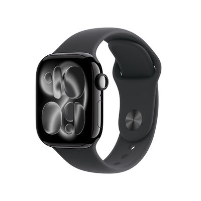 Apple Watch Series 11 GPS 42mm Jet Black Aluminium Case with Black Spo