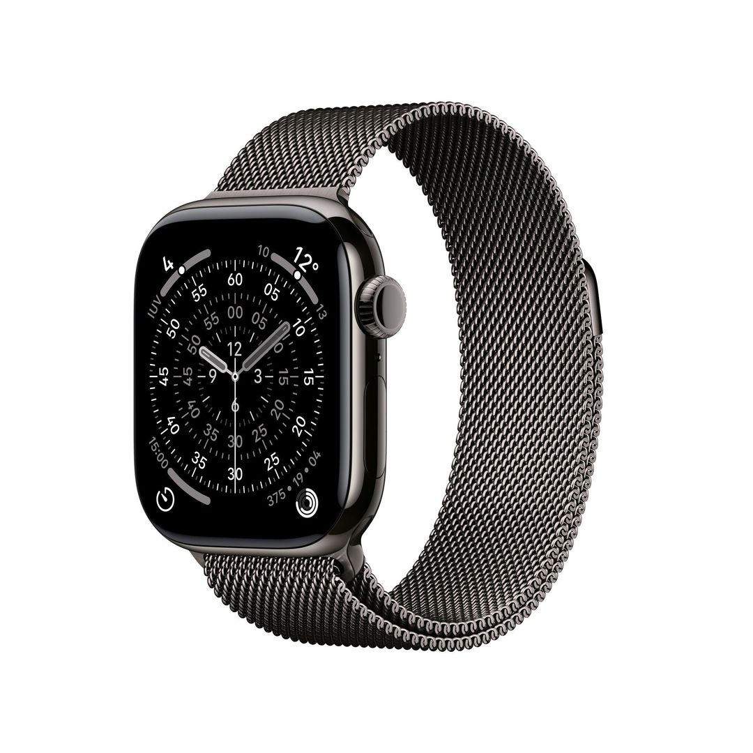 Apple Watch Series 11 GPS + Cellular 42mm Slate Titanium Case with Slate Milanese Loop - Image 1