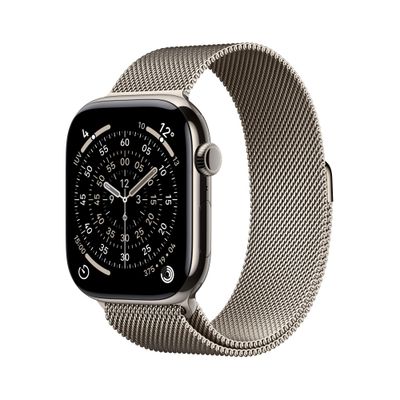 Apple Watch Series 11 GPS + Cellular 46mm Natural Titanium Case with Natural Milanese Loop - M/L