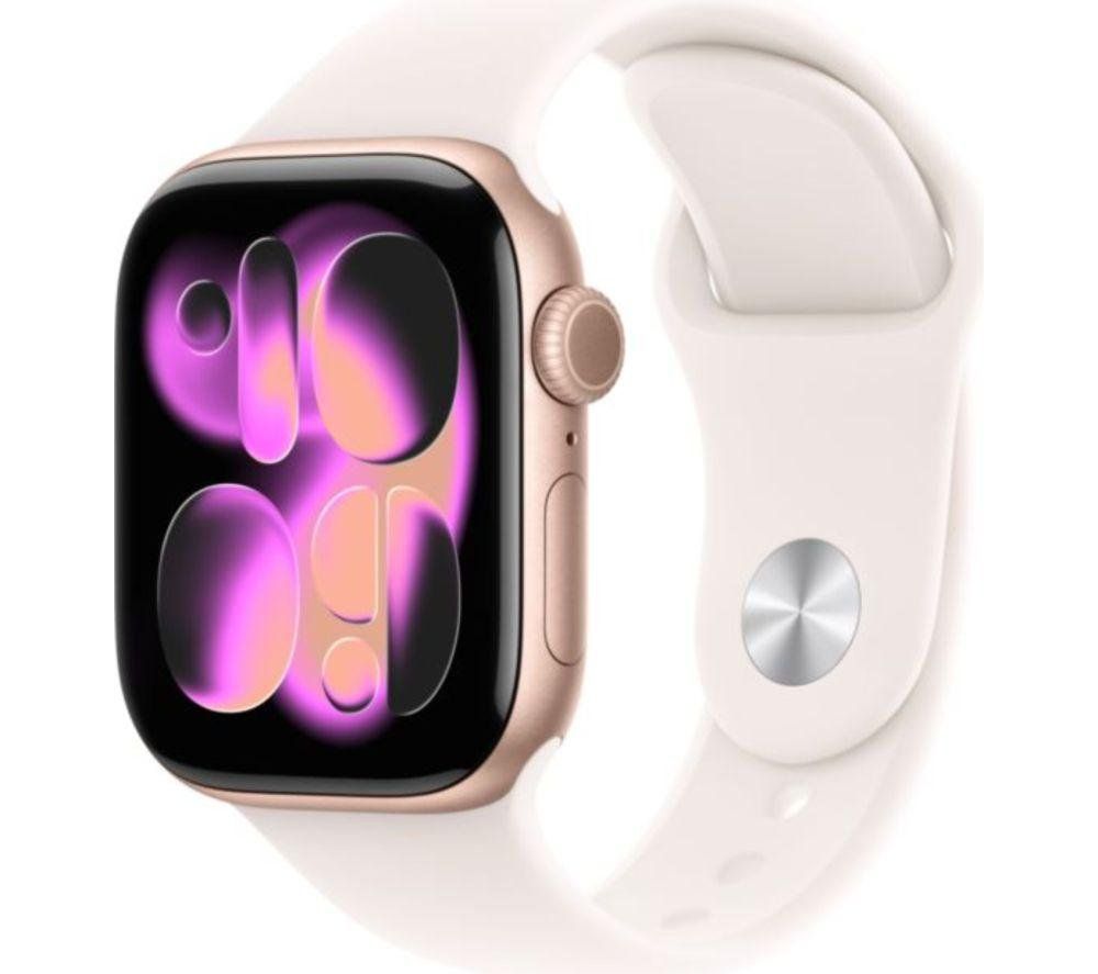 Apple Watch Series 11 GPS 42mm Rose Gold Aluminium Case with Light Blush Sport Band - M/L - Image 1