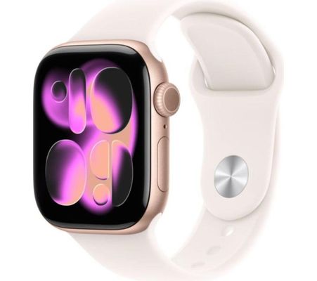 Apple Watch Series 11 GPS 42mm Rose Gold Aluminium Case with Light Blush Sport Band - M/L