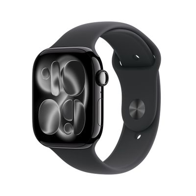Apple Watch Series 11 GPS 46mm Jet Black Aluminium Case with Black Spo