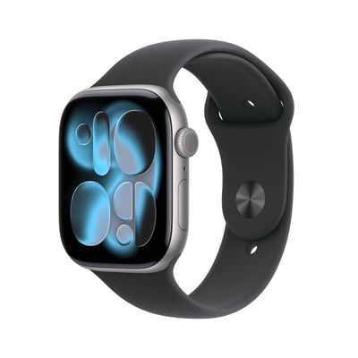 Apple Watch Series 11 GPS 46mm Space Grey Aluminium Case with Black Sport Band - S/M