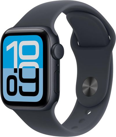 APPLE Watch SE 3 - 40 mm Midnight Aluminium Case with Midnight Sport Band, S/M, Black