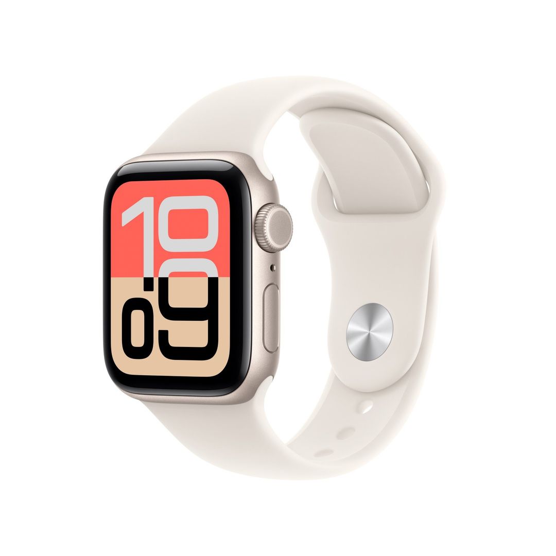 Apple Watch SE (3nd generation) SE 3 GPS + Cellular 40mm Starlight Aluminium Case with Starlight Sport Band - M/L - Image 1