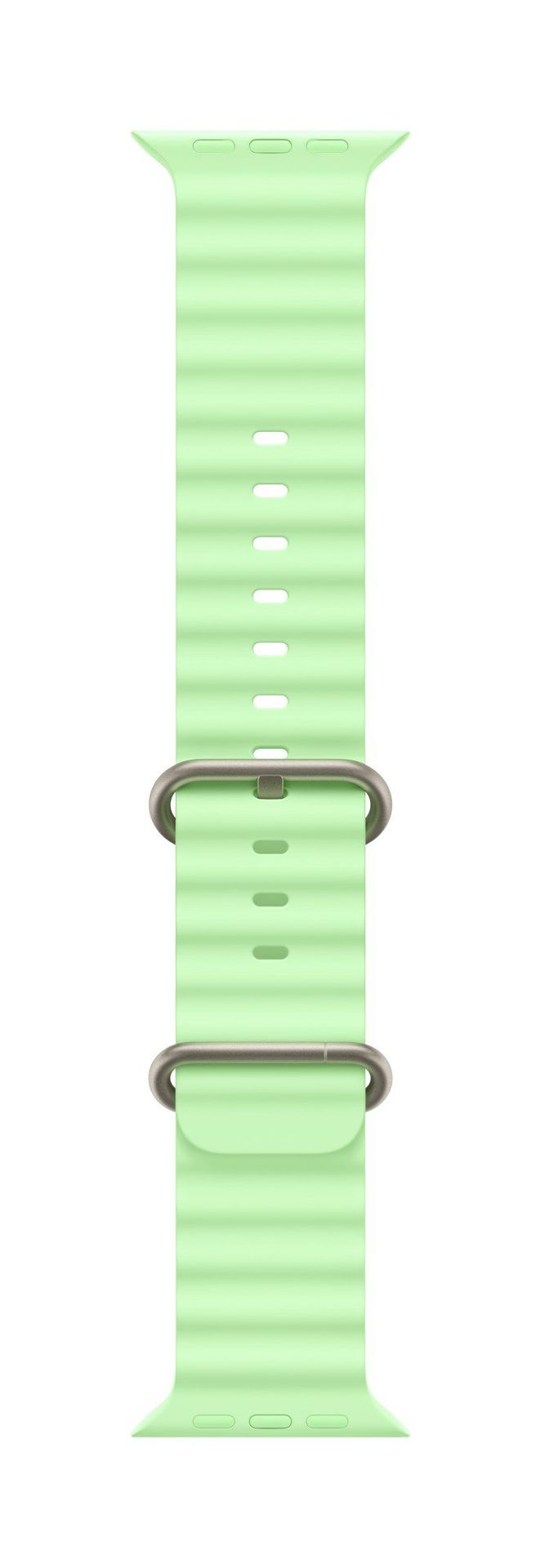 Apple Natural Titanium Finish Band Green Fluoroelastomer, Titanium - Image 1