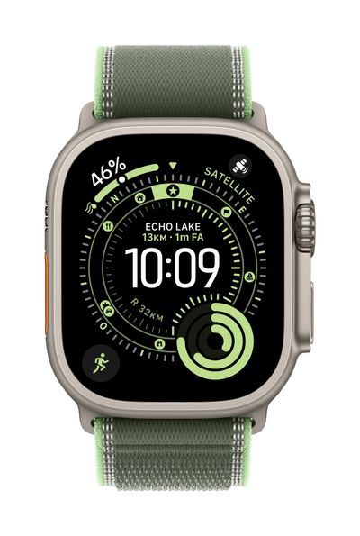 Apple MG9N4ZM/A Smart Wearable Accessories Band Green Titanium, Polyester, Spandex, Nylon