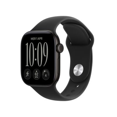 APPLE Watch Series 12 GPS 42mm Black Aluminum Case with Black Sport Band - S/M, Black - Thumbnail 2