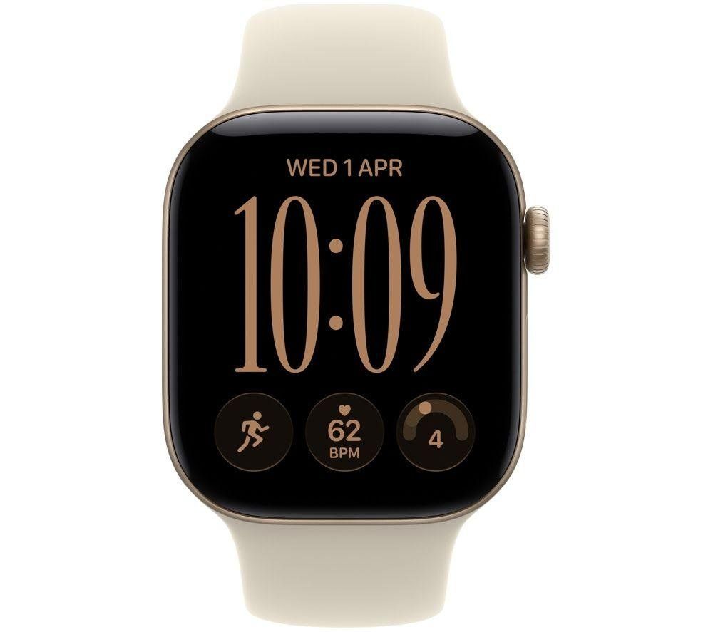 APPLE Watch Series 12 GPS 42mm Light Gold Aluminum Case with Sand Sport Band - M/L, Gold - Image 1
