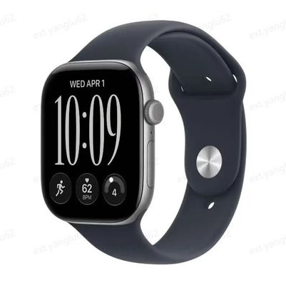 APPLE Watch Series 12 GPS Cellular 42mm Space Gray Aluminum Case with Navy Blue Sport Band - S/M, Blue,Silver/Grey - Thumbnail 3