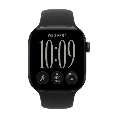 APPLE Watch Series 12 GPS Cellular 46mm Black Aluminum Case with Black Sport Band - S/M, Black - Thumbnail 3