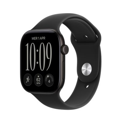 APPLE Watch Series 12 GPS Cellular 46mm Black Aluminum Case with Black Sport Band - M/L, Black - Thumbnail 2