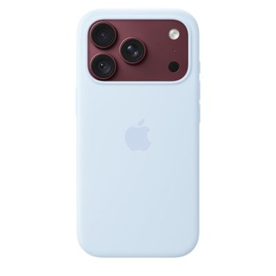 Apple iPhone 18 Pro Silicone Case with MagSafe - Crisp Blue, Blue - Thumbnail 2