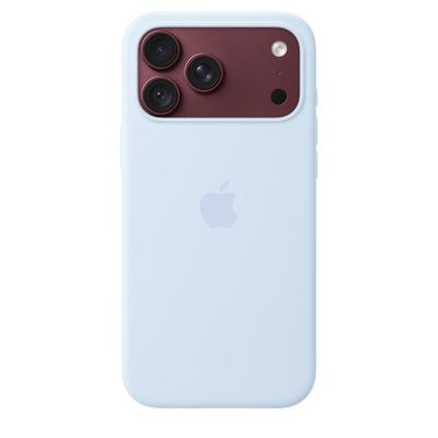 Apple iPhone 18 Pro Max Silicone Case with MagSafe - Crisp Blue, Blue - Thumbnail 2