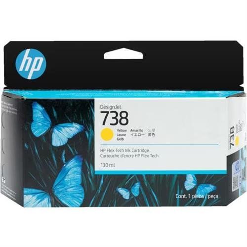 HP 498N7A/738 Ink cartridge yellow 130ml for HP DesignJet T 850 - Image 1
