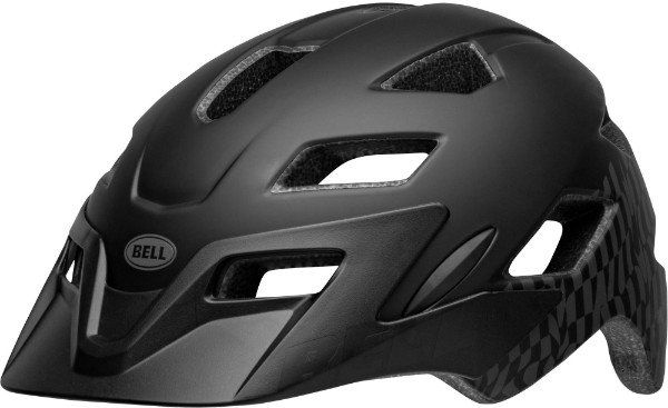 Bell Sidetrack Child Helmet Wavy Checks Matt Black - Thumbnail 2