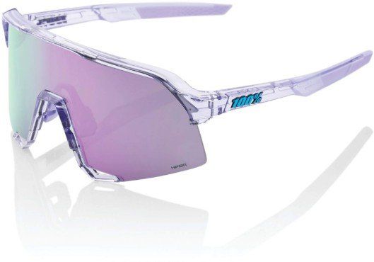 100% S3 Sunglasses - Polished Translucent Lavender HiPER Lavender Mirror Lens