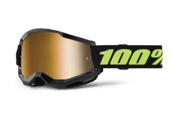 100% Strata 2 Goggles - Solar Eclipse / Mirror True Gold Lens - Image 1